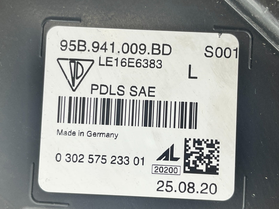 2019-2021 PORSCHE MACAN LED LEFT HEADLIGHT ASSEMBLY OEM 95B941009BD