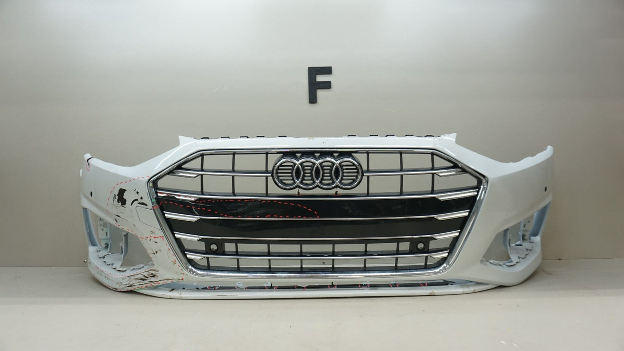 2021 AUDI A4 QUATTRO SEDAN FRONT BUMPER COVER PANEL W/ GRILLE GRILL EMBLEM OEM