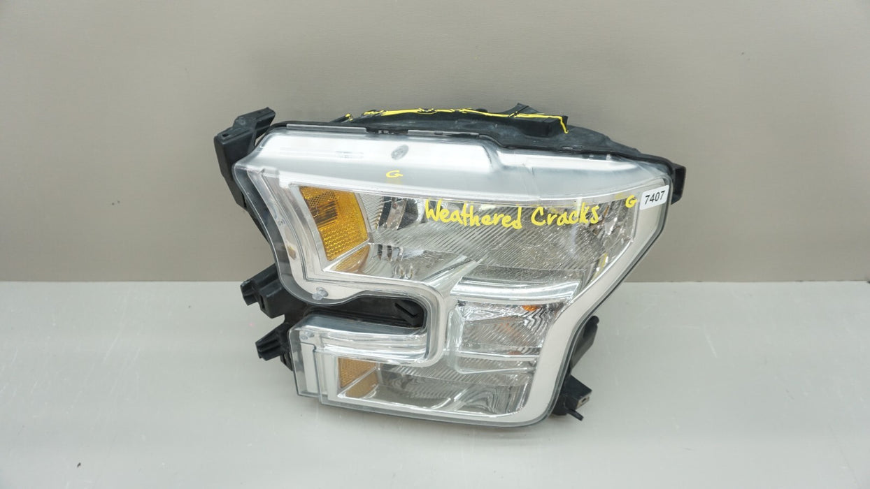 2015-2017 FORD F-150 FRONT LEFT DRIVER SIDE HEADLIGHT LAMP HALOGEN OEM