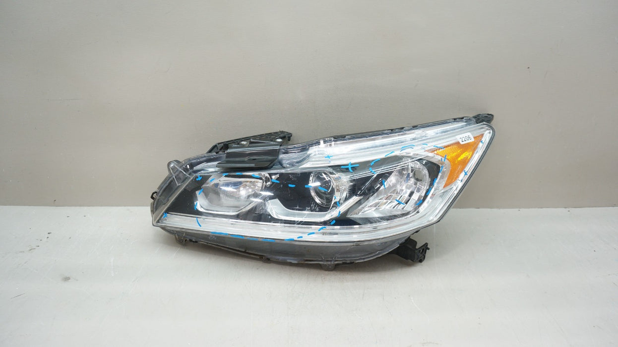 2016-2017 HONDA ACCORD FRONT LEFT DRIVER SIDE HALOGEN WITH LED HEADLIGHT OEM