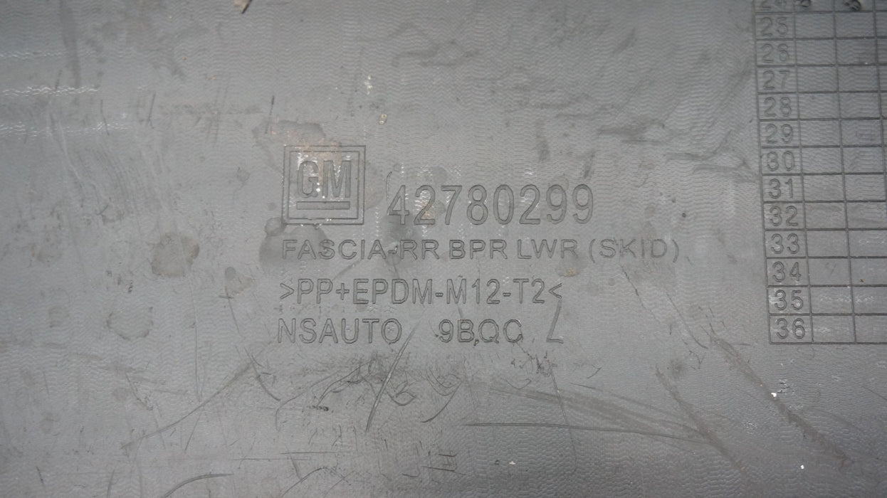 2024-2025 CHEVROLET TRAX REAR LOWER BUMPER VALANCE COVER 42780299 OEM