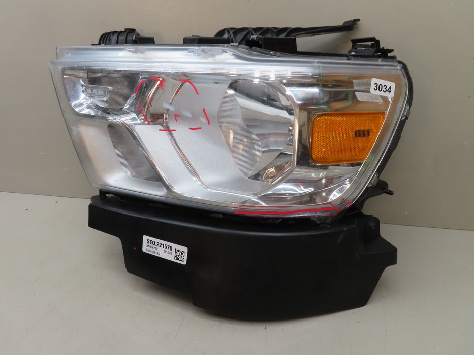 2019-2021 DODGE RAM 1500 HEADLIGHT LEFT HALOGEN HEADLIGHT LAMP OEM