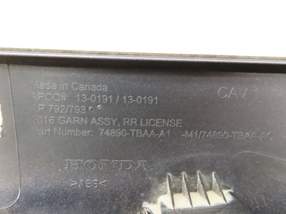 2016-2020 HONDA CIVIC REAR TRUNK LID FINISH GARNISH MOLDING OEM