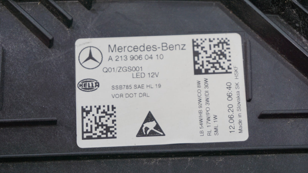 2021-2023 MERECEDES-BENZ E-CLASS FRONT RIGHT PASSENGER SIDE HEADLIGHT LED OEM