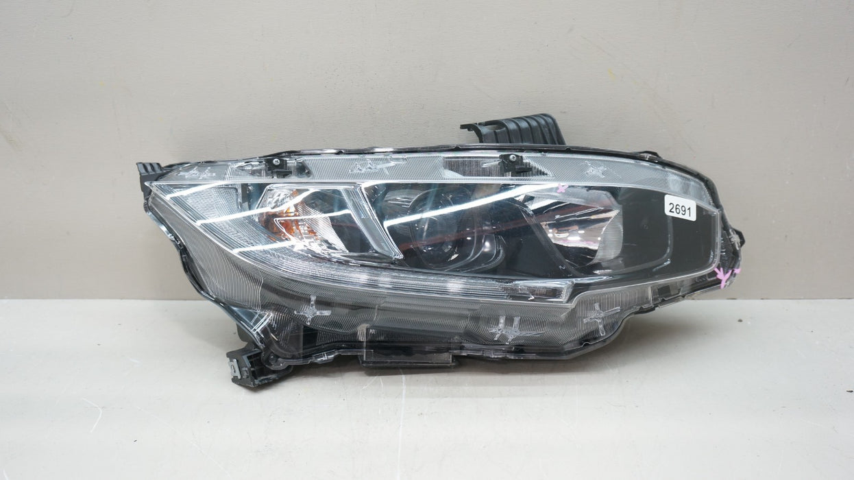 2016-2018 HONDA CIVIC FRONT RIGHT PASSENGER SIDE HALOGEN / LED HEADLIGHT OEM
