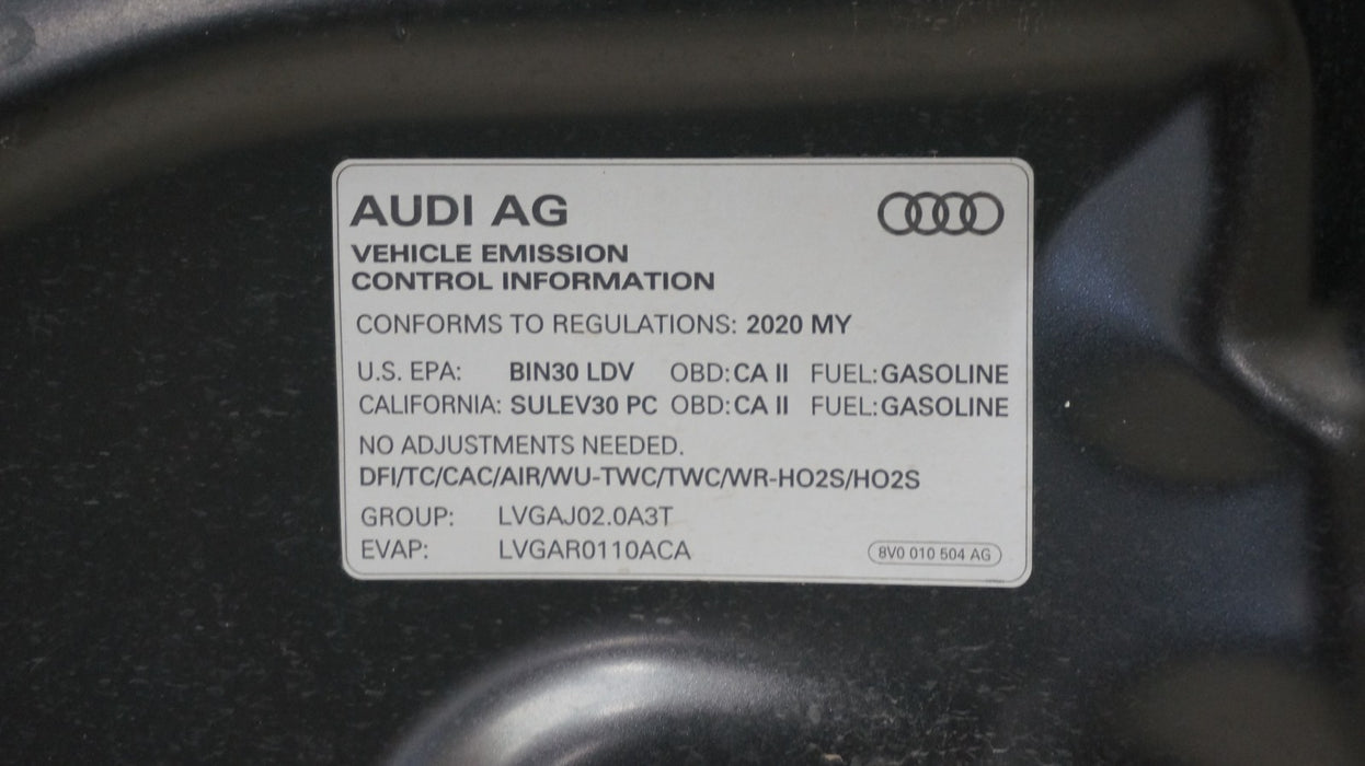 2015-2020 AUDI A3 S3 FRONT HOOD BONNET SHELL OEM