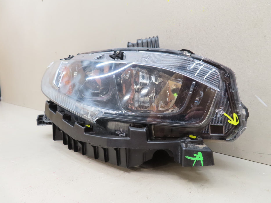 2016-2018 HONDA CIVIC FRONT RIGHT PASSENGER HEADLIGHT LIGHT LAMP HALOGEN OEM
