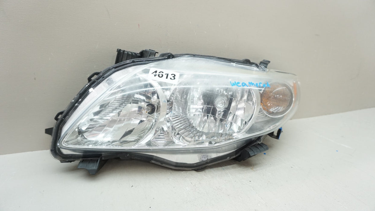 2009-2011 TOYOTA COROLLA FRONT LEFT DRIVERS SIDE HEADLIGHT HALOGEN OEM