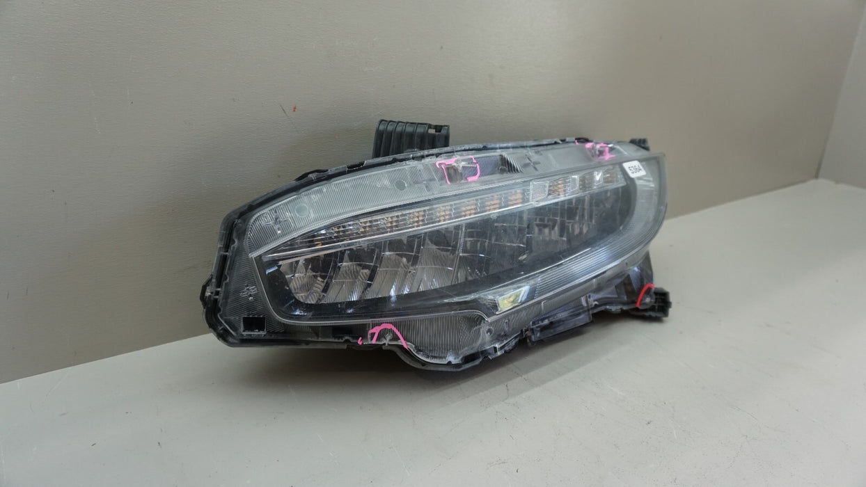 2016-2018 HONDA CIVIC TOURING FRONT LEFT DRIVER HEADLIGHT LAMP FULL LED OEM